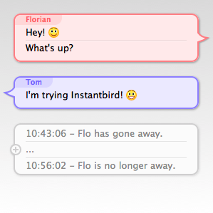 default message themes of Instantbird 0.2